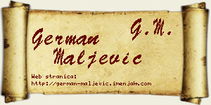 German Maljević vizit kartica